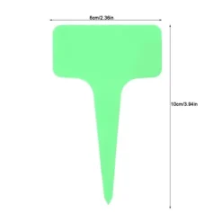 50 st plast T-typ etiketter för växter plantskola trädgård gräsmatta gröna