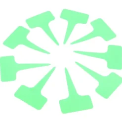 50 st plast T-typ etiketter för växter plantskola trädgård gräsmatta gröna