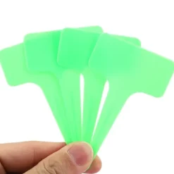 50 st plast T-typ etiketter för växter plantskola trädgård gräsmatta gröna