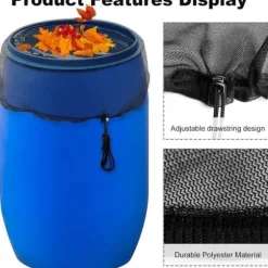 2 st regnfatsnät, regnfatskyddsnät med dragsko, justerbart skyddsnät