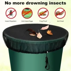 2 st regnfatsnät, regnfatskyddsnät med dragsko, justerbart skyddsnät