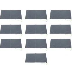 10 st sandfria sandsäckar med dragsnöre, översvämningsskydd i polyester, 23 x 49 cm, dammsäck för källargarage, översvämningsskydd, grå