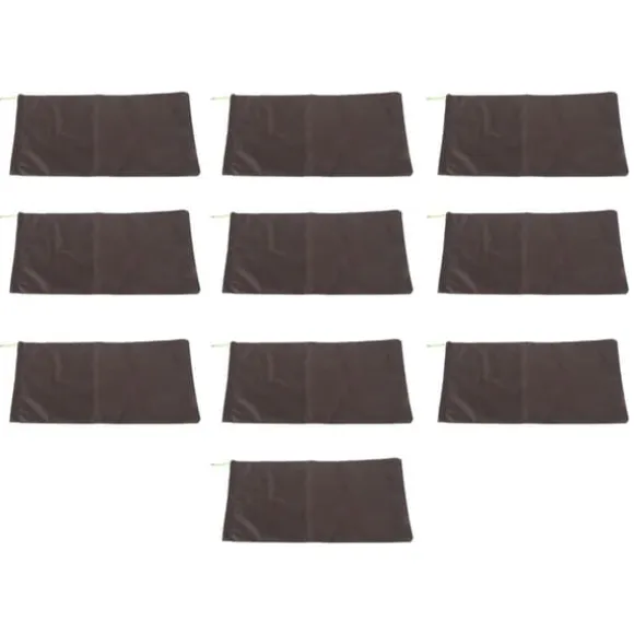 10 ST Sandlösa sandpåsar Dragsko översvämningsvattenbarriärer Polyester 9,8x19,7in Dampåse för källargarage Anti Flood Coffee