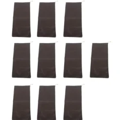 10 ST Sandlösa sandpåsar Dragsko översvämningsvattenbarriärer Polyester 9,8x19,7in Dampåse för källargarage Anti Flood Coffee