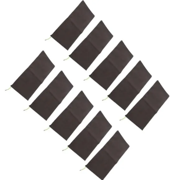 10 ST Sandlösa sandpåsar Dragsko översvämningsvattenbarriärer Polyester 9,8x19,7in Dampåse för källargarage Anti Flood Coffee