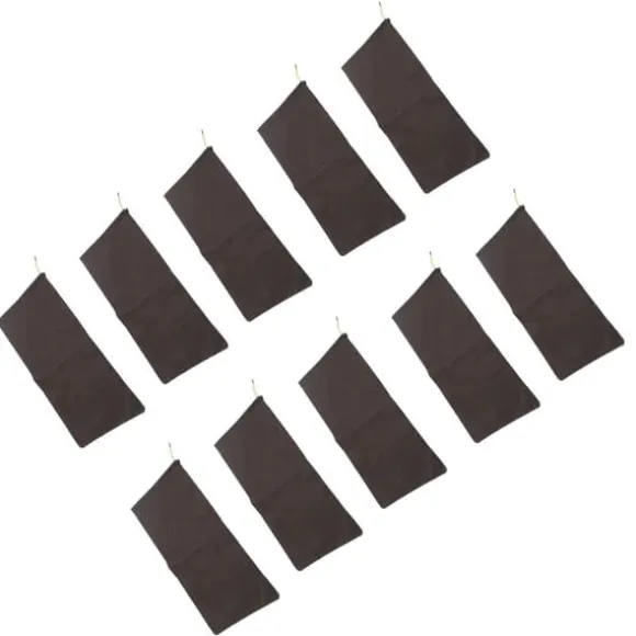 10 ST Sandlösa sandpåsar Dragsko översvämningsvattenbarriärer Polyester 9,8x19,7in Dampåse för källargarage Anti Flood Coffee