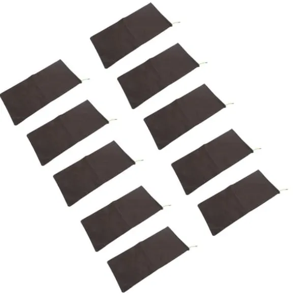 10 ST Sandlösa sandpåsar Dragsko översvämningsvattenbarriärer Polyester 9,8x19,7in Dampåse för källargarage Anti Flood Coffee