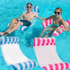 2 st uppblåsbara poolmadrass, uppblåsbar pool för vuxna och barn med bra viktlager, bekväma poolmadrassar som är lätta att bära