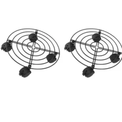 2 st. utomhusväxtvagn med låsbara hjul järn- och PVC-stativ med hög belastning för stora växter