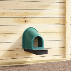 4 st väggmonterade hönsholkar i mörkgrön plast | Färg: Mörkgrön | Storlek: Standard