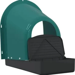 4 st väggmonterade hönsholkar i mörkgrön plast | Färg: Mörkgrön | Storlek: Standard