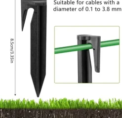 100 st yttre kabelfästspikar, kompatibla med robotgräsklippare från Gardena, Husqvarna, Worx, Bosch