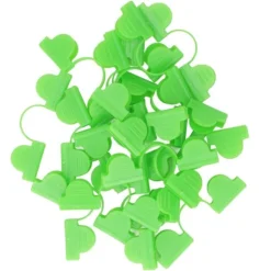 100 STK Växthusklämma Plast Dubbelhuvud Skuggning Trädgårdsbåge Växthusklämma Glasfiber Trädgårdstillbehör 6 mm Ljusgrön