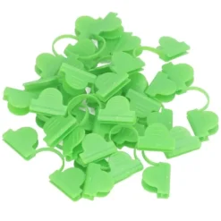 100 STK Växthusklämma Plast Dubbelhuvud Skuggning Trädgårdsbåge Växthusklämma Glasfiber Trädgårdstillbehör 6 mm Ljusgrön