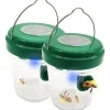 2 stycken flugfälla Getingfälla Insektsfälla LED Solenergi Insektsbekämpning Fruktfluga Bee Trap Room[87]