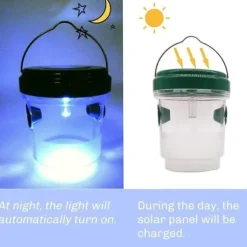 2 stycken flugfälla Getingfälla Insektsfälla LED Solenergi Insektsbekämpning Fruktfluga Bee Trap Room[87]