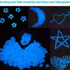 100 stycken lysande stenar, trädgårdsstenar, stenar, inomhus- och utomhusdekoration, lysande stenar för trottoarer, uppfarter, uteplatser, gräsmattor | CDON