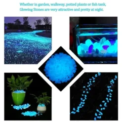 100 stycken lysande stenar, trädgårdsstenar, stenar, inomhus- och utomhusdekoration, lysande stenar för trottoarer, uppfarter, uteplatser, gräsmattor | CDON