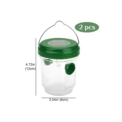 2 Stycken Solar Getingfällor med LED-ljus, Insektsfällor, Honungfälla för Bin, Vespas och Myggor