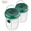 2 stycken Solar Green Bee Trap Insektsfälla Insektsavvisande verktyg Lämpligt för utomhusbalkong Trädgårdsterrass