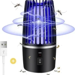 360° UV Mosquito Killer Lamp Uppladdningsbar myggfälla