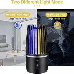 360° UV Mosquito Killer Lamp Uppladdningsbar myggfälla