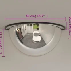 153088 vidaXL Halvmåne speglar 2 st Ø40 cm Akryl