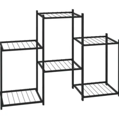 343125 vidaXL Planteringskärl 83x25x60 cm Svart Järn