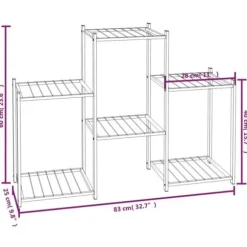 343125 vidaXL Planteringskärl 83x25x60 cm Svart Järn