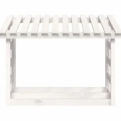 822443 vidaXL Vedhållare Vit 108x64,5x78 cm Furu