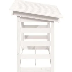 822443 vidaXL Vedhållare Vit 108x64,5x78 cm Furu