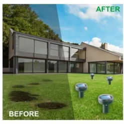 2024 4X ultraljuds solskydd IP56 - Gnagarepulsant - Ultraljudsrepulsant - Repulsant mot mullvadar - för