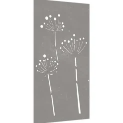 Affischer, tryck & konstverk - Living Väggdekoration 105x55 cm rosttrögt stål blomdesign