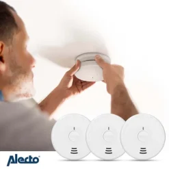 Alecto Rökdetektor med ljuddämpande knapp 3x