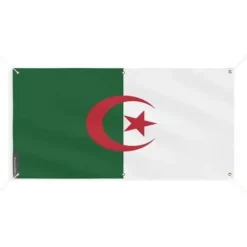 Algeriet flaggbanner 6 öljetter 190x380cm i polyester