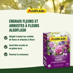 ALGOFLASH NATURASOL Gödselmedel för blommor och blommande buskar - 2 kg