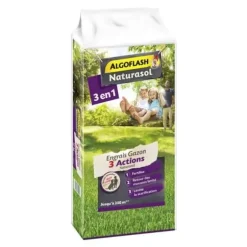 ALGOFLASH NATURASOL Gräsmattegödsel AG3BIO250 3 Åtgärder Naturanid - 10 kg