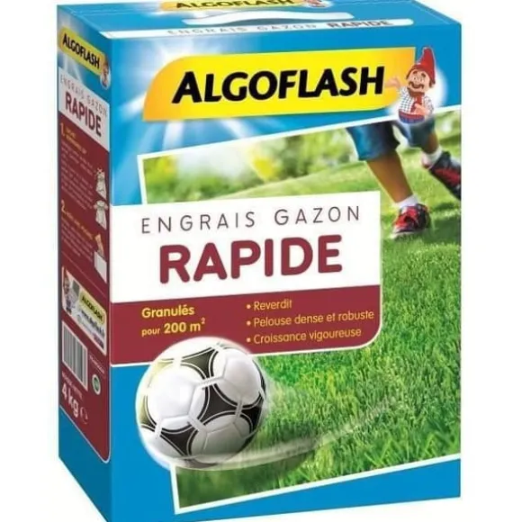 ALGOFLASH Snabbverkande Gräsmatta Gödselmedel - 4 kg