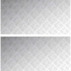 Aluminium Checker Plates - Halkfria Gummitrappmattor | Storlek: 100x50 cm | 2 st