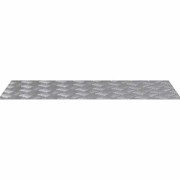 Aluminium Checker Plates – Halkfria trapsteg 2 st | Storlek: 90x40 cm | Färg: Silver