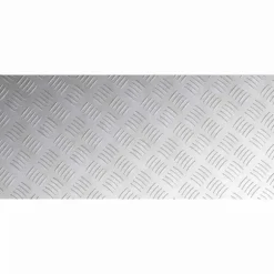 Aluminium Checker Plates – Halkfria trapsteg 2 st | Storlek: 90x40 cm | Färg: Silver