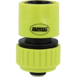 AMIG | Snabbkoppling för slang R09 STOP | 3/4'' | ABS | Pistagegrön