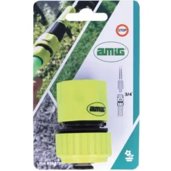 AMIG | Snabbkoppling för slang R09 STOP | 3/4'' | ABS | Pistagegrön