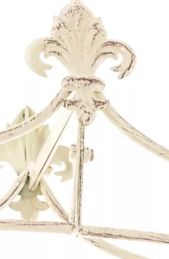 Anna Rose Arch - Rustic Country House Style Garden Arch, Antique Cream Metal, 220cm Passage Height