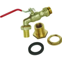 Anslutningssats för regnvattenuppsamlare - SOMATHERM - 200 till 500 L - Grå - 1/2"-3/4" kran