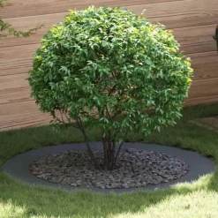 Antracit Planterare i Harts - Modern Hållbar Design | Diameter: 120 cm | Färg: Antracit