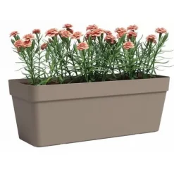 ARTEVASI Jardinière - Plast - Taupe - Rektangulär - L49,9 x P20 x H18,1cm