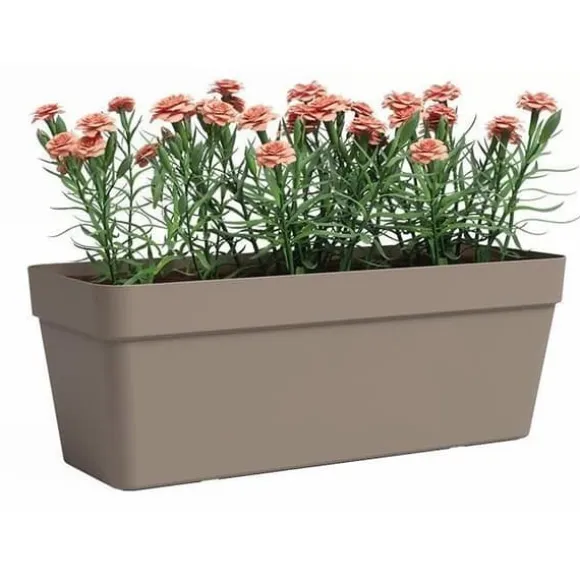 ARTEVASI Jardinière - Plast - Taupe - Rektangulär - L49,9 x P20 x H18,1cm