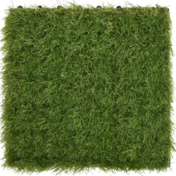 Artificiell flora - Living Konstgräsplattor 22 st grön 30x30 cm