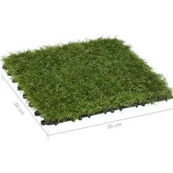 Artificiell flora - Living Konstgräsplattor 22 st grön 30x30 cm